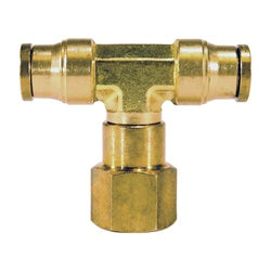 770604SA - 3/8 in Push-to-Connect x 3/8 in Push-to-Connect x 1/4 in Female Brass D.O.T. Swivel Branch Tee