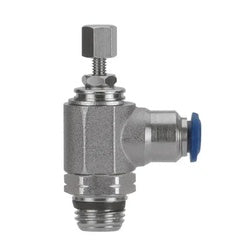 958PPNI-4B - 1/4 x 1/4-in Nickel-Plated Brass Metered-Out Right Angle Flow Control Valve