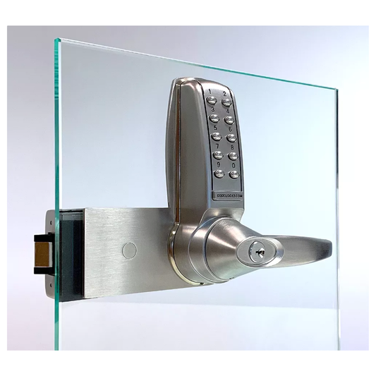 Code Locks CL4000GDBS Brushed Steel Electronic Glass Door Lock