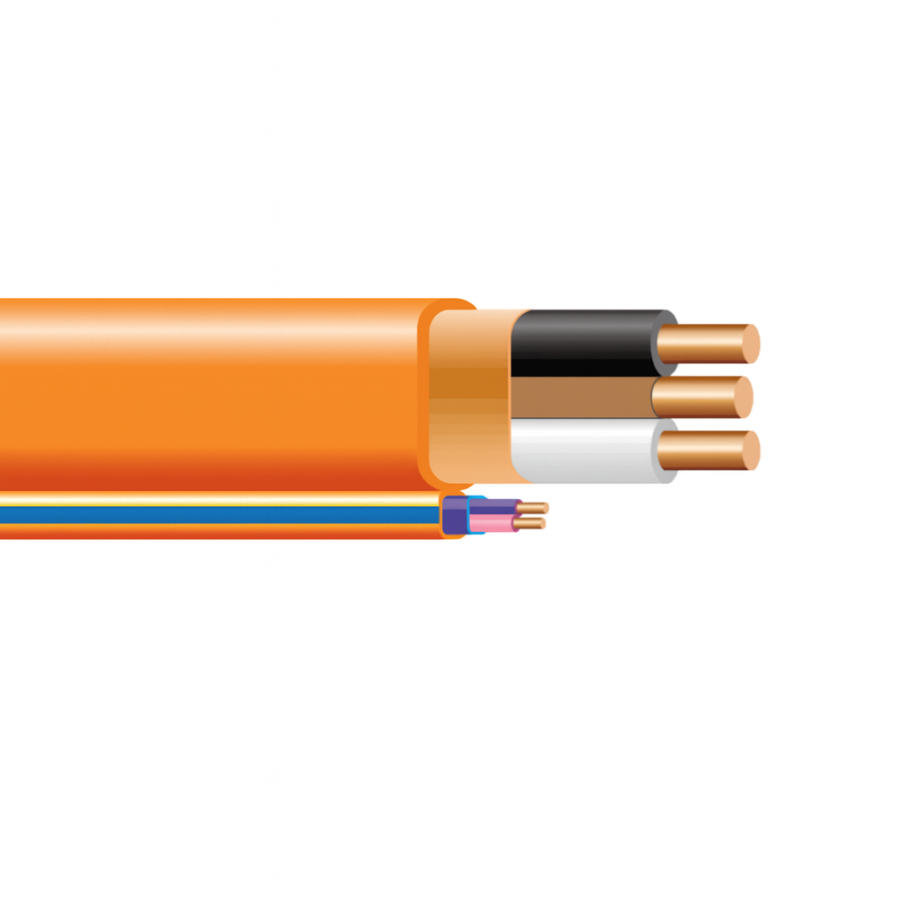 10 AWG 2C NM-B-PCS DUO Control/Signal Copper Conductors 600V Orange