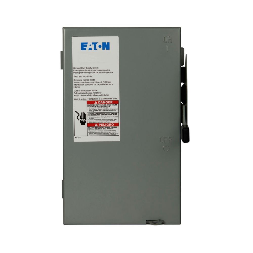 30A 240V 3 Pole Steel General Duty Safety Switch DG321UGB