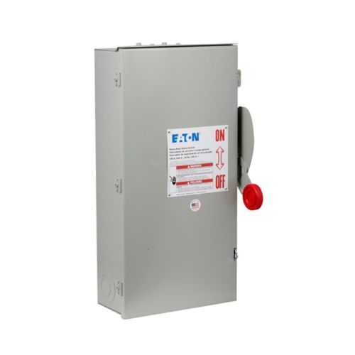 100A 240VAC 250VDC 2 Pole Steel Heavy Duty Safety Switch DH223NRK