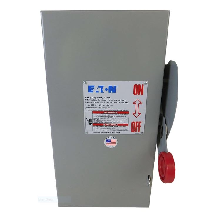 480VAC 3HP 3 Phase Surface Disconnect And Safety Switches DH361UGK