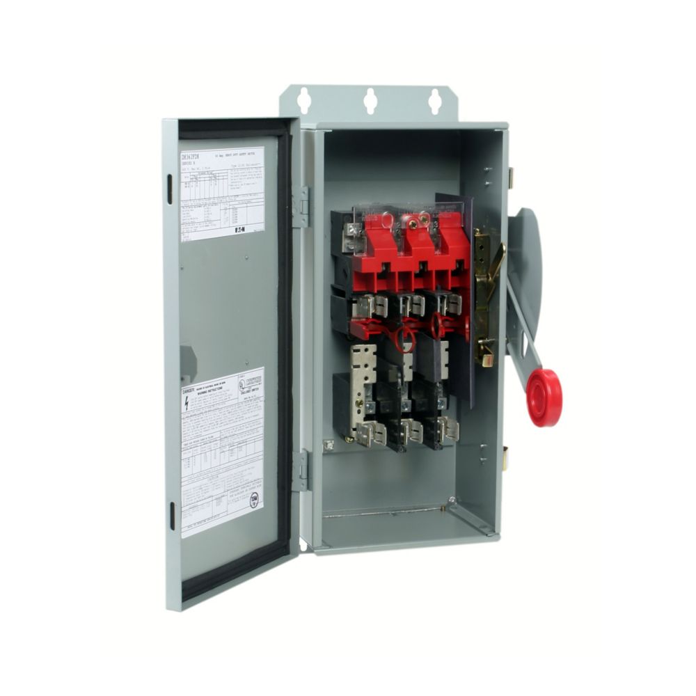 60A 600V 200KA NEMA 3R Heavy Duty Receptable Safety Switch DH362FDK