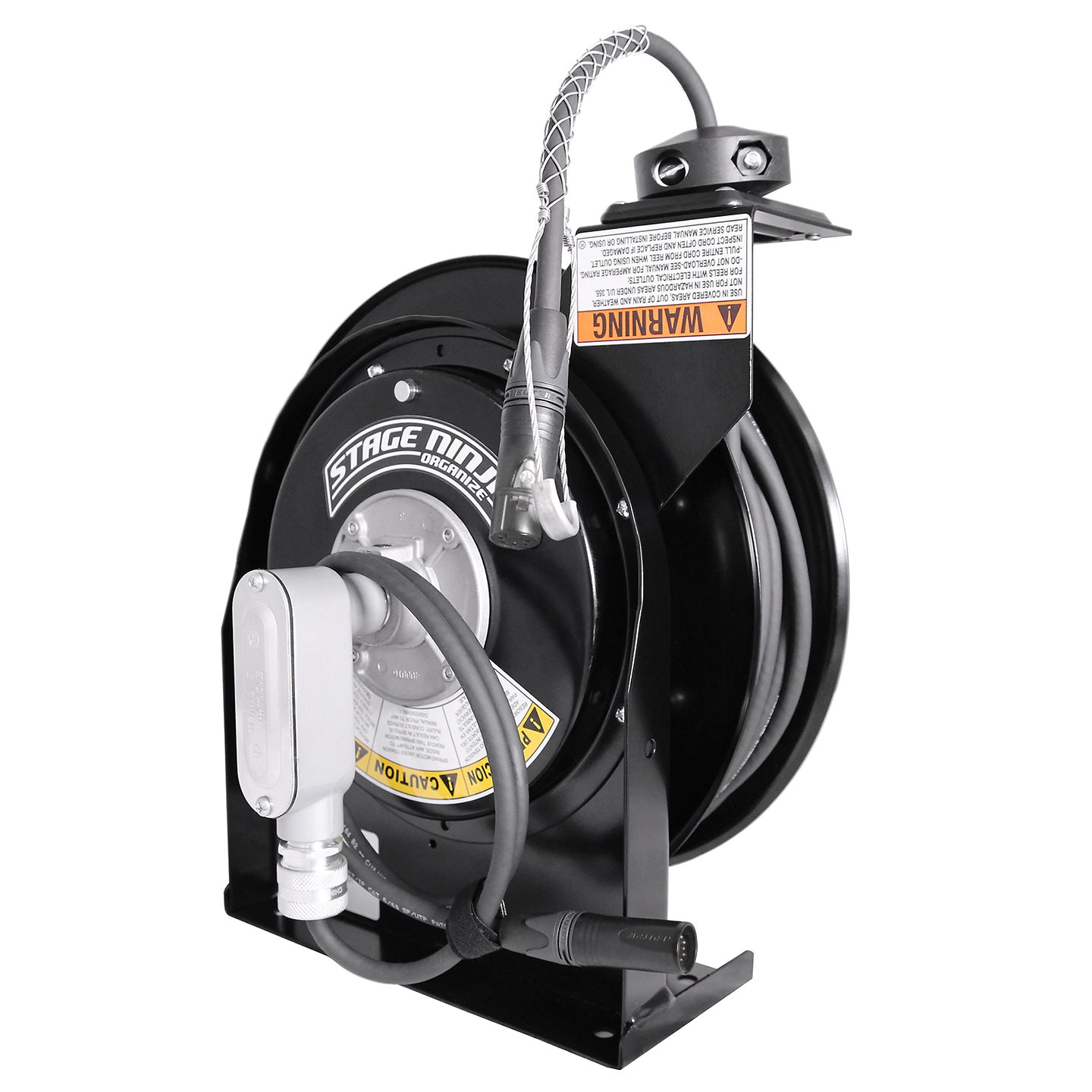 DMX-50-CT Stage Ninja Performance Series 50 Foot Constant Tension Retractable Female DMX Cable Reel