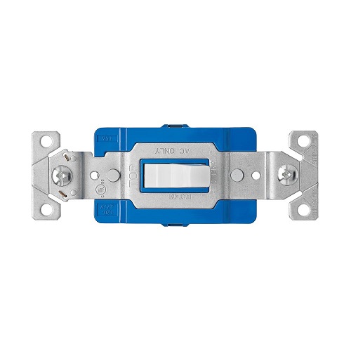 Three Wire Modular Toggle Switch Single Pole White EZ1201W