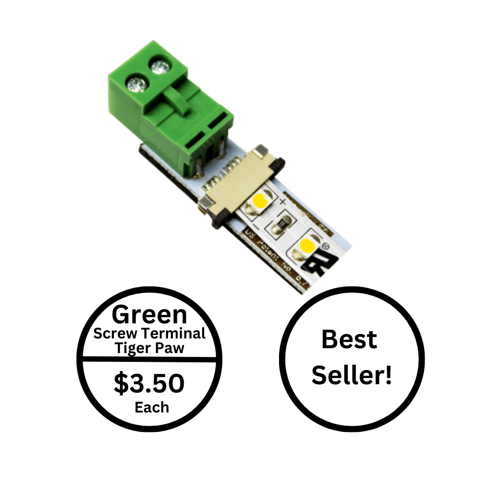 Tiger Paw LED Connector Green Screw Terminal (10mm PC)