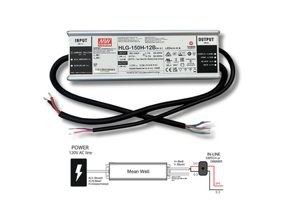HLG-150H-12B 12V 150W-320W LED Power Supply