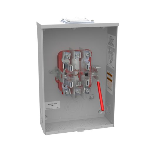 4 Terminal 1-Position 200A Ringless Meter Socket U9801-RXL-QG