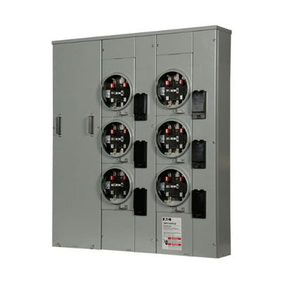 125A 120/240VAC 6-Gang Meter Pack with Horn Bypass 1MP6126RRLB