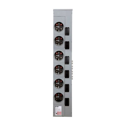 125A 120/208VAC 6-Gang Meter Pack with Horn Bypass 3MM612R12RLB