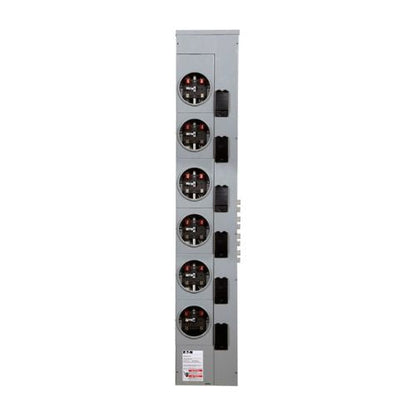 125A 120/208VAC 6-Gang Meter Pack with Horn Bypass 3MM612R12RLB
