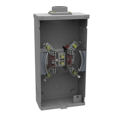 5 Terminal 1-Position 200A Ringless Meter Socket With Horn Bypass U8729-DL-KK-BLG