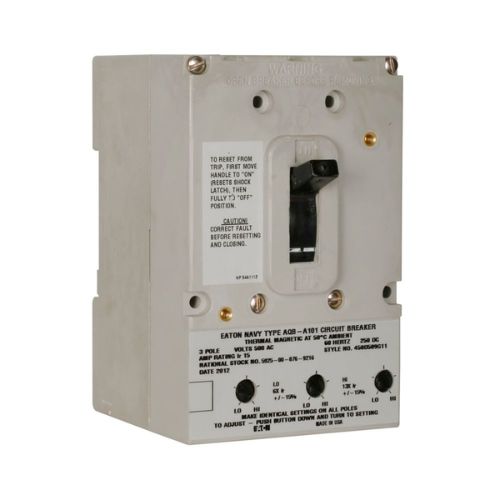 Three Pole Navy and Marine Complete Molded Case Circuit Breaker 458D509G11