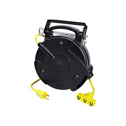 ALERTREELS Indoor Retractable Extension Cord Reel - 50' SJTOW 14/3