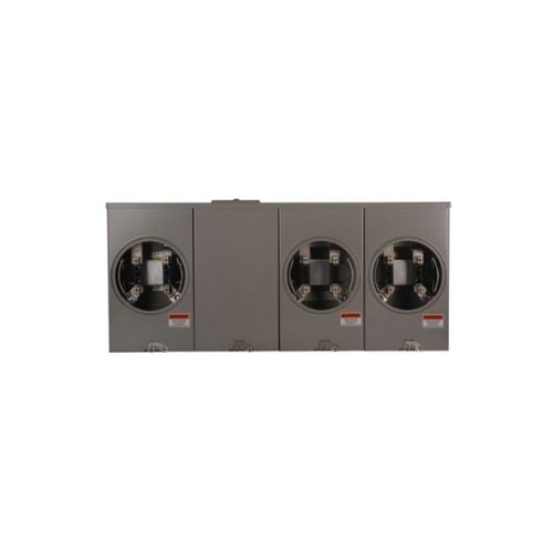 3 Gang 200A 600V Single Phase Four Jaw Meter Socket 1009614CH