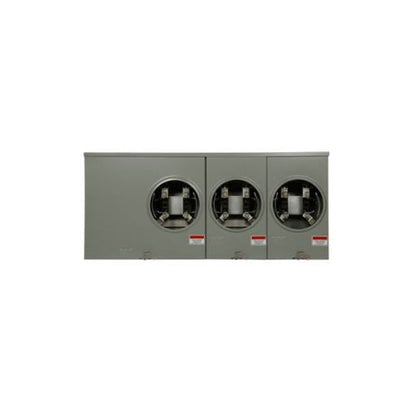 3 Gang 100A 600V Single Phase Four Jaw Meter Socket 1009694CH