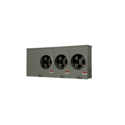 3 Gang 100A 600V Single Phase Four Jaw Meter Socket 1009694CH