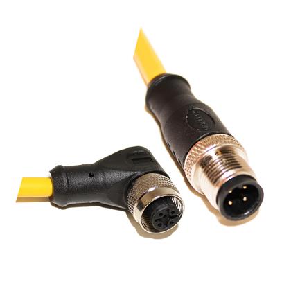 C4AD10M010 - 10M M12 Connector, 4-Pos, 22 AWG, IP68 Rated  (Pack of 4)