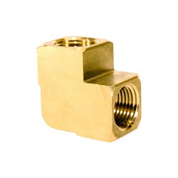 100-4 - 1/4 inch Brass 90-Degree Pipe Elbow with Female NPTF Connections