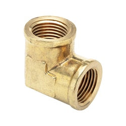 100F-6 - 90-Degree Brass Elbow Fitting, 3/8-in NPTF Connections