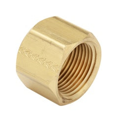 108-4 - 1/4-inch NPTF Brass Barstock Pipe Cap, Hex Size 0.68 inches, 1200 psi, -65 to 250°F