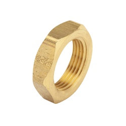111-8 - 1/2-in NPSL Brass Hex Locknut, 1.06-in Hex Size, 0.33-in Length