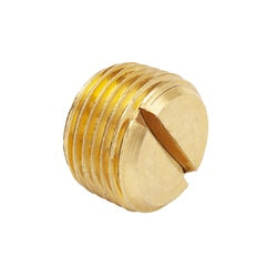 117-6 - 3/8 in Brass Slotted Head Pipe Plug, Male NPTF, 0.42 in Length, 1200 psi