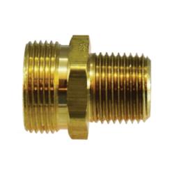 38369 - 3/8 in Male ABS to 1/4 in Male Pipe Brass Adapter, 125 psi, -40°F to 1200°F