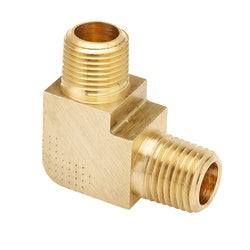 23455X8 - Brass 90-Degree Elbow Fitting - 1/2-in Male NPTF x 1/2-in Male NPTF