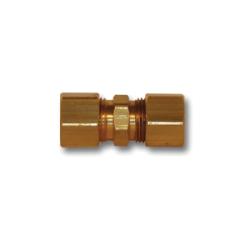 262X3 - Brass Union Fitting - 3/16 in Compression x 3/16 in Compression, Hex Size 0.37 in