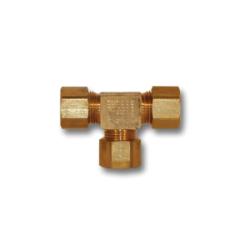 264X5 - 5/16 in Compression Brass Barstock Tee Fitting for Tubing
