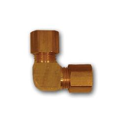 265X4 - 1/4 in Compression Brass 90° Union Elbow for Copper and Plastic Tubing