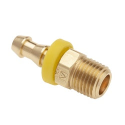 29PO1-54 - Brass Male Push-On Hose Barb Adapter 5/16 in x 1/4 in, 1.66 in Length, 150 psi Rating