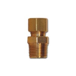 68-44 - Brass 1/4 in Compression x 1/4 in MPT Light Pattern Adapter