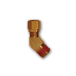 NT6945-66VS - Brass 45° Elbow Fitting - 3/8 in Male NPTF Connection