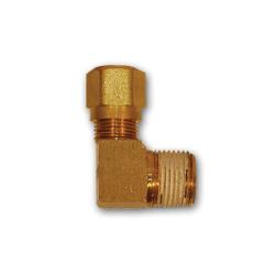 NT69-66VS - 3/8 in x 3/8 in Brass 90 Degree Elbow Fitting with MNPTF Threads