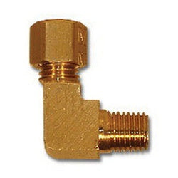 284X2X1 - Brass 90-Degree Elbow Fitting - 1/8 in OD to 1/16 in MPT Connection