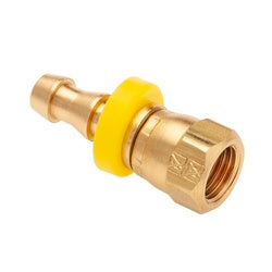 29PO5-45 - Brass Push-On Dual-Angle Seat Swivel Adapter - 1/4 in x 5/16 in, 1.53 in Length, 150 psi