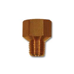 LF120-66 - 3/8 in FPT x 3/8 in MPT Lead-Free Brass Light Pattern Extender Adapter, 1.24 in Long
