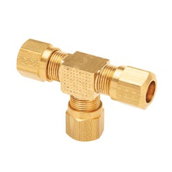 NT64R-868 - Brass Reducing Branch Tee, 1/2 in x 3/8 in x 1/2 in, for SAE J844 Tubing
