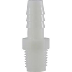 33025W - 1-in Hose Barbed x 1-in MIP Nylon Straight Adapter, 125 psi, -40 to 200°F