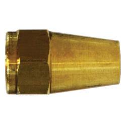 10003L - 1/4 in SAE 45-Degree Brass Hex Long Rod Nut, 0.55 in Hex Size, 0.98 in Length