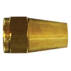 10002 - 3/16-in SAE Flare Brass Hex Long Rod Nut, 0.43-in Hex, 0.81-in Length, 1900 psi Rating