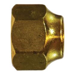 10041 - 3/8-in SAE 45-Degree Flare Hex Short Forged Nut, Brass Material