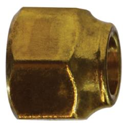 10049 - 5/8 in SAE Flare Brass Extra Heavy Hex Short Forged Nut, 1.12 in Hex, 0.98 in Length