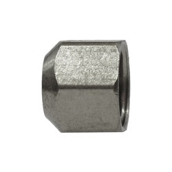 10077SS - 3/8 in SAE 45-Degree Flare Cap, Stainless Steel, 0.58 in Length, 3/4 in Hex, 5/8-18 Threads