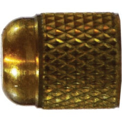 10082 - 3/8 in SAE 45° Female Flared Brass Finger Tighting Cap, 0.7 in Length