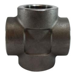 101398 - Steel Cross Fitting, 2 in Threaded Connections, 3000 lbs Pressure Rating