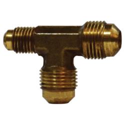 10172 - Brass Reducing Tee - 3/8-in Male Flared x 1/4-in Male Flared x 1/4-in Male Flared